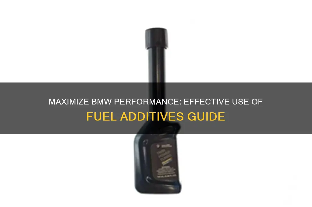 how to use bmw fuel additive