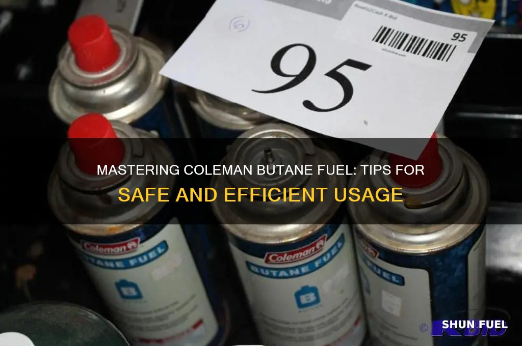 how to use coleman butane fuel