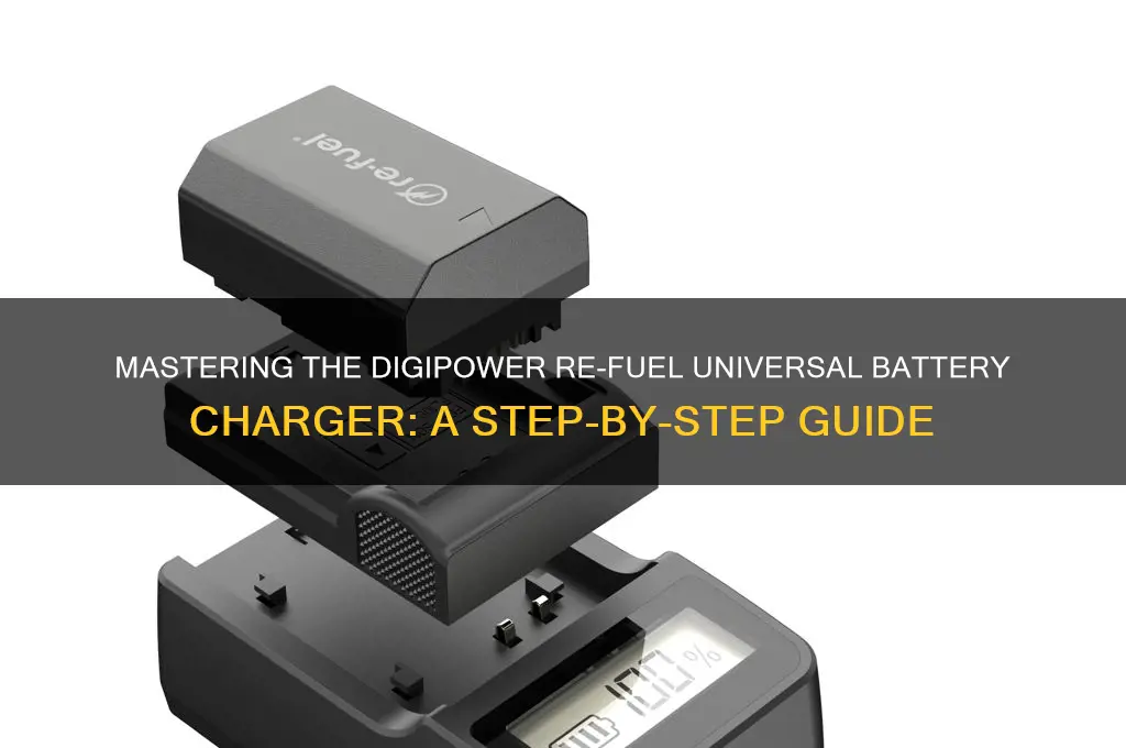 how to use digipower re-fuel universal battery charger