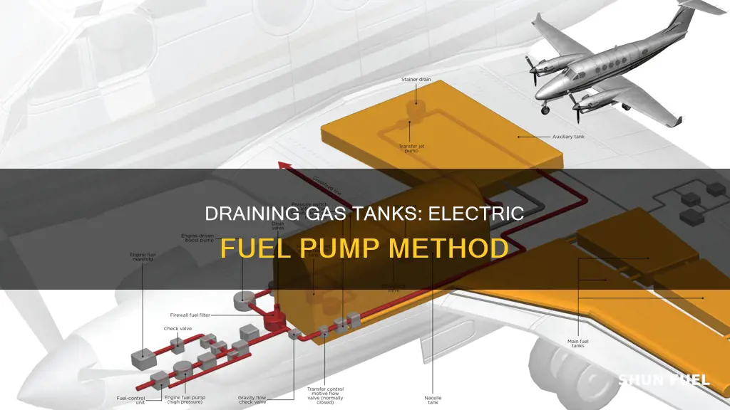 how to use electric fuel pump to drain gas tank