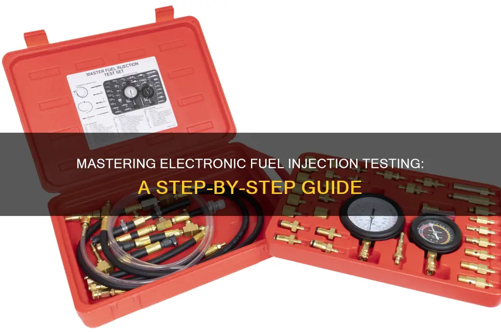 how to use electronic fuel injection tester