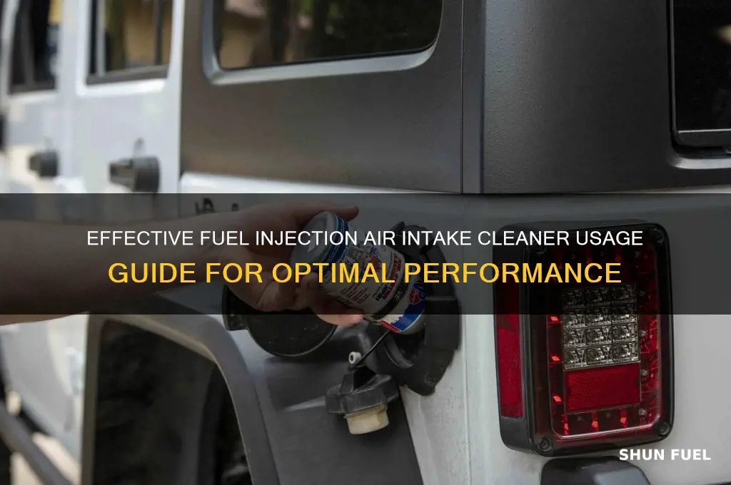 how to use fuel injection air intake cleaner