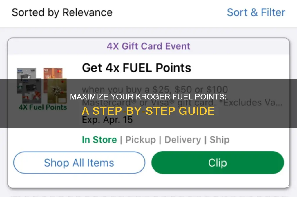 how to use fuel point at kroger