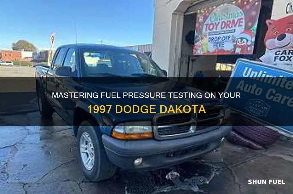 how to use fuel pressure test 1997 dodge dakota