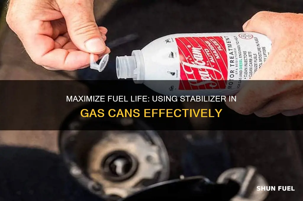 how to use fuel stabilizer in gas can
