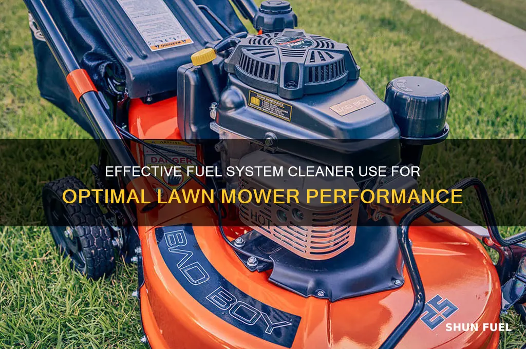 how to use fuel system cleaner in lawn mower