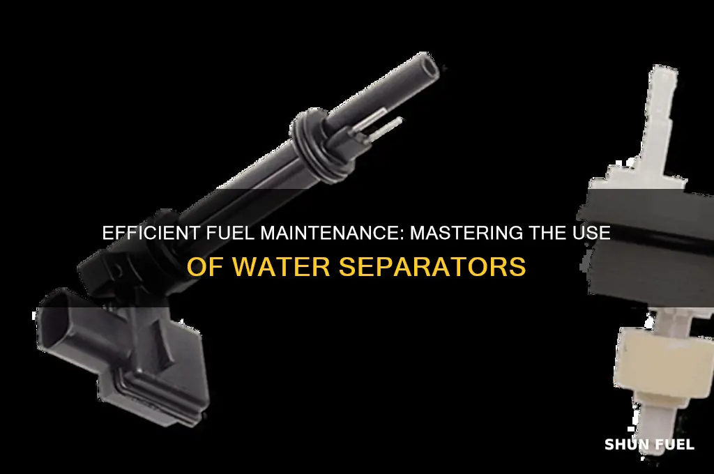 how to use fuel water separator