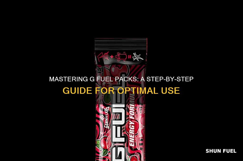 how to use g fuel packs