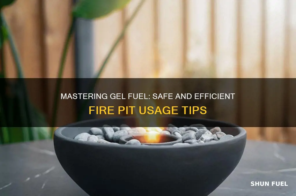 how to use gel fuel in a fire pit