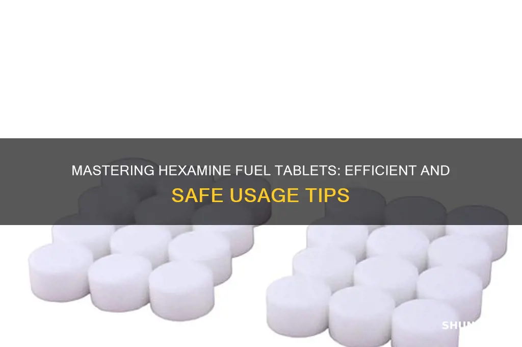 how to use hexamine fuel tablets