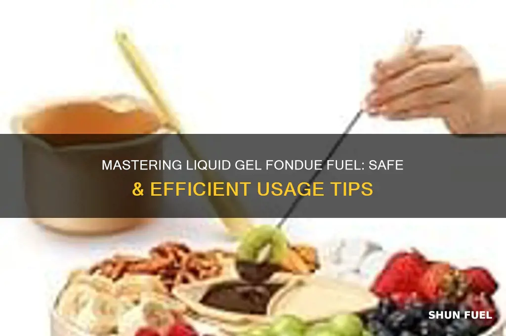 how to use liquid gel fondue fuel