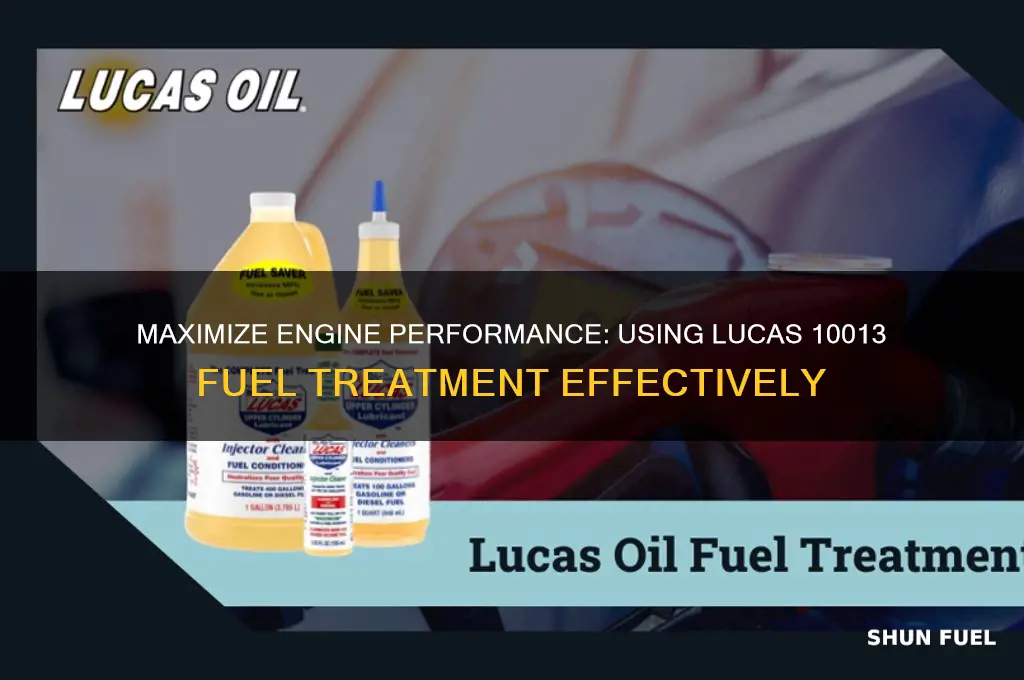 how to use lucas 10013 fuel treatment