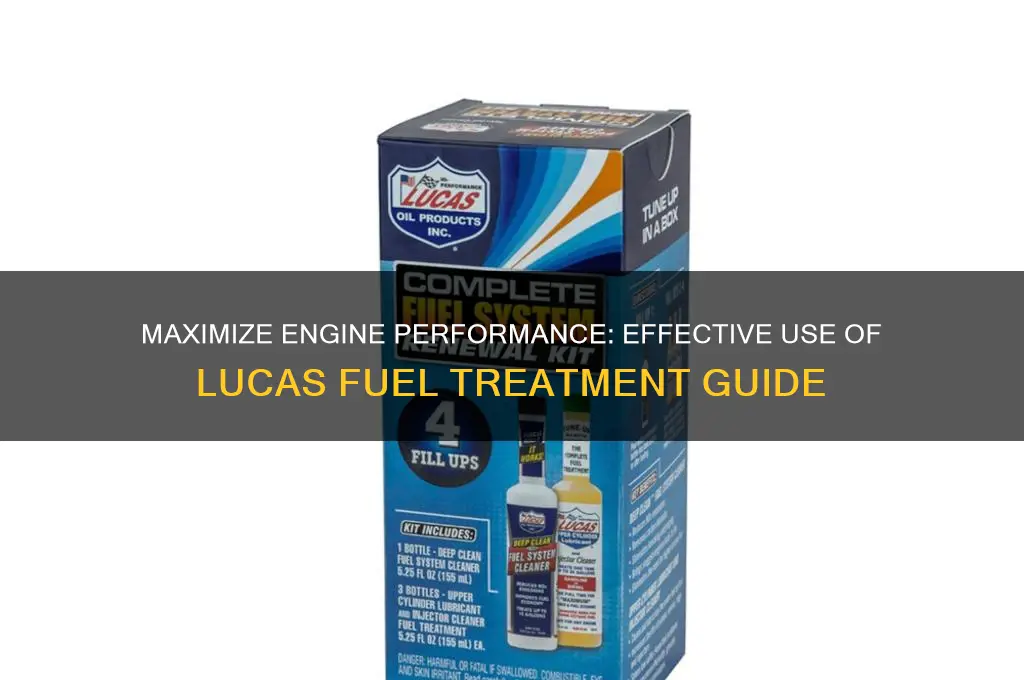 how to use lucas fuel treatment