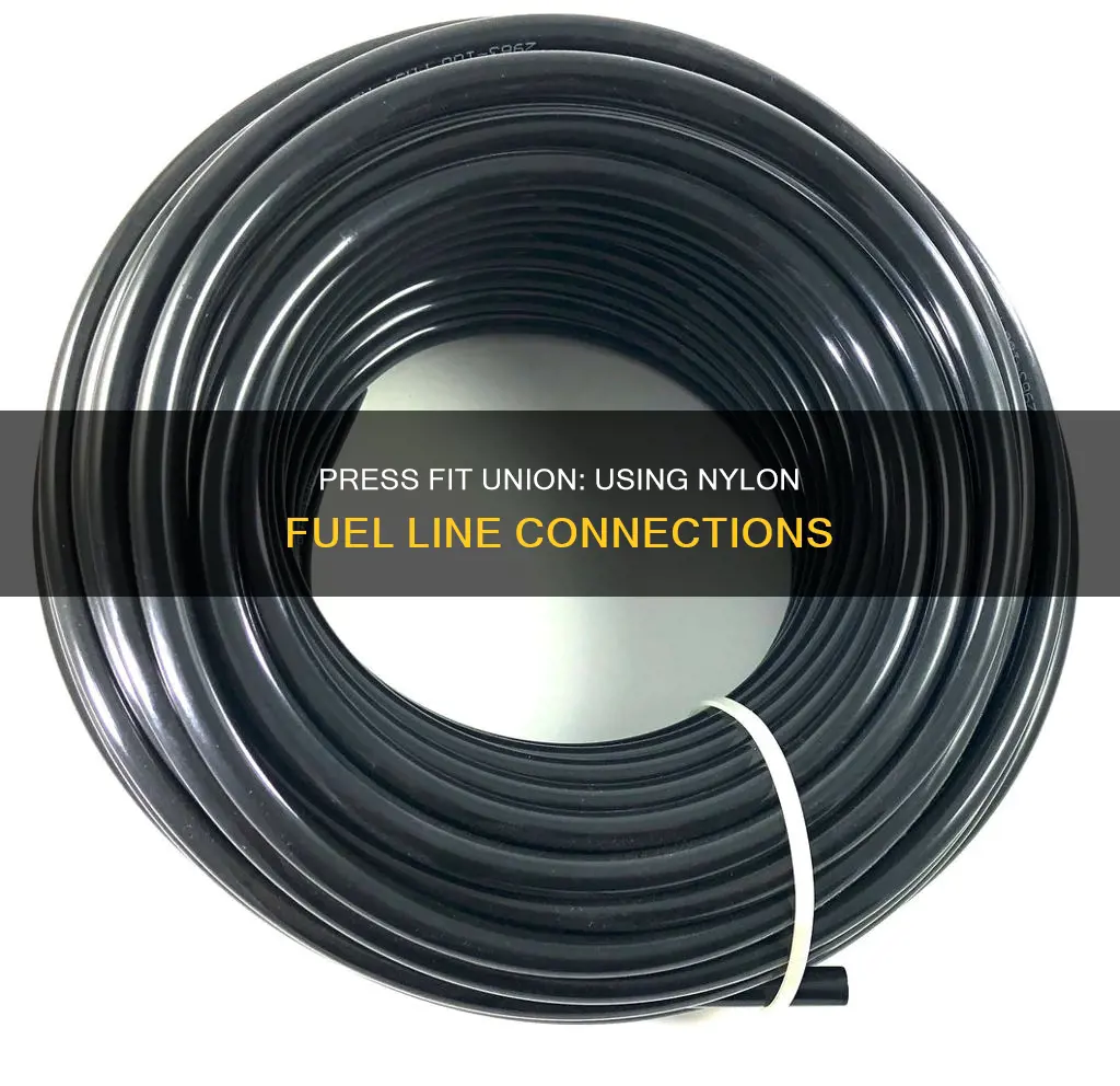 how to use nylon fuel line press fit union