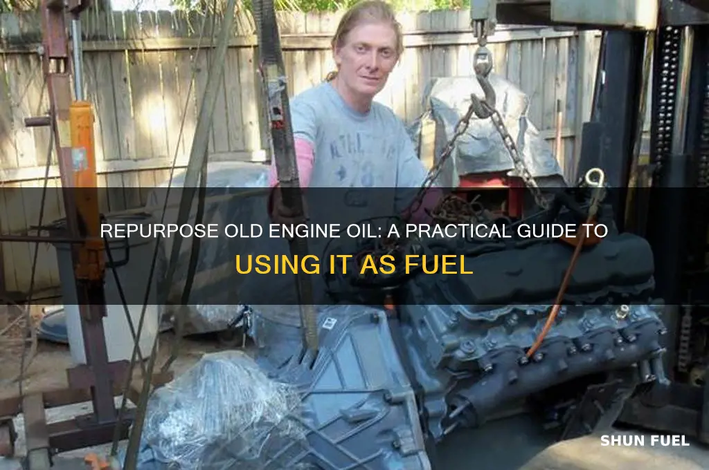 how to use old engine oil as fuel