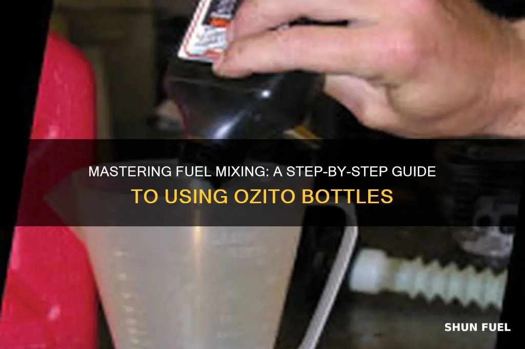 how to use ozito fuel mixing bottle