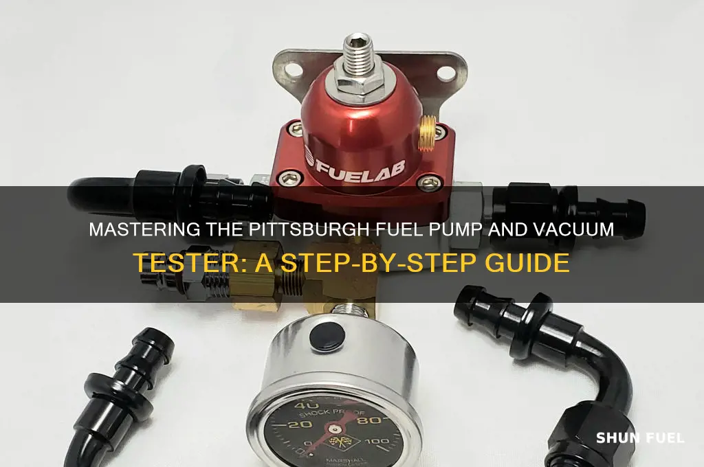 how to use pittsburgh fuel pump and vacuum tester