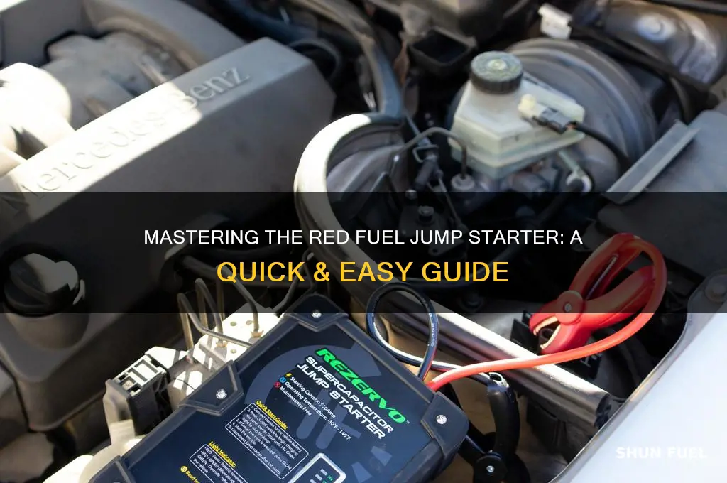 how to use red fuel jump starter