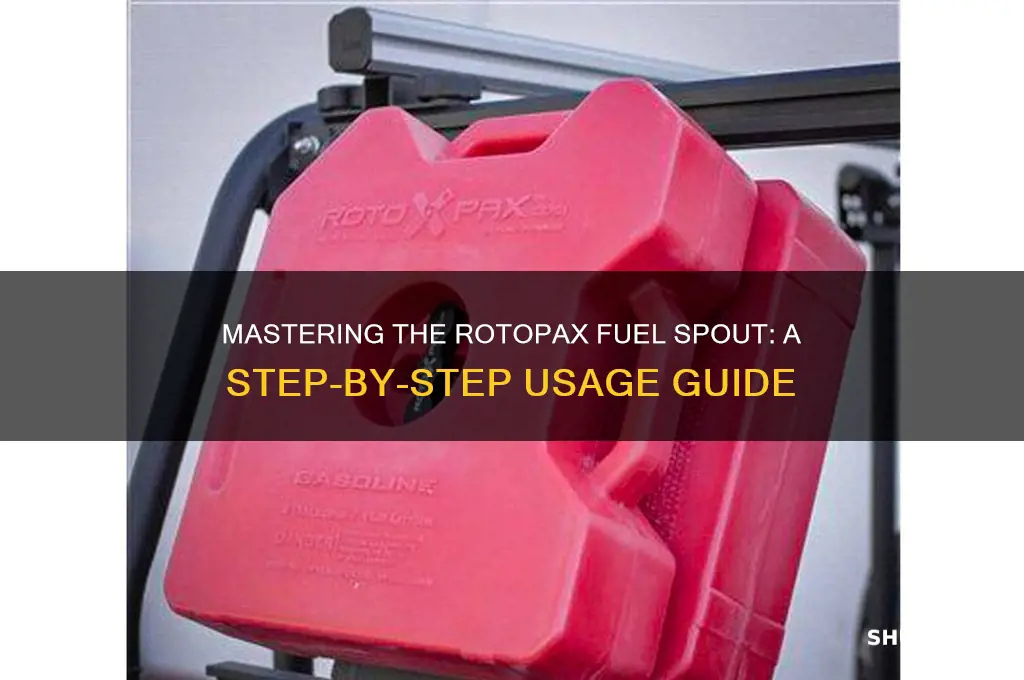 how to use rotopax fuel spout