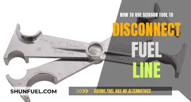 Using Scissors to Safely Disconnect a Fuel Line