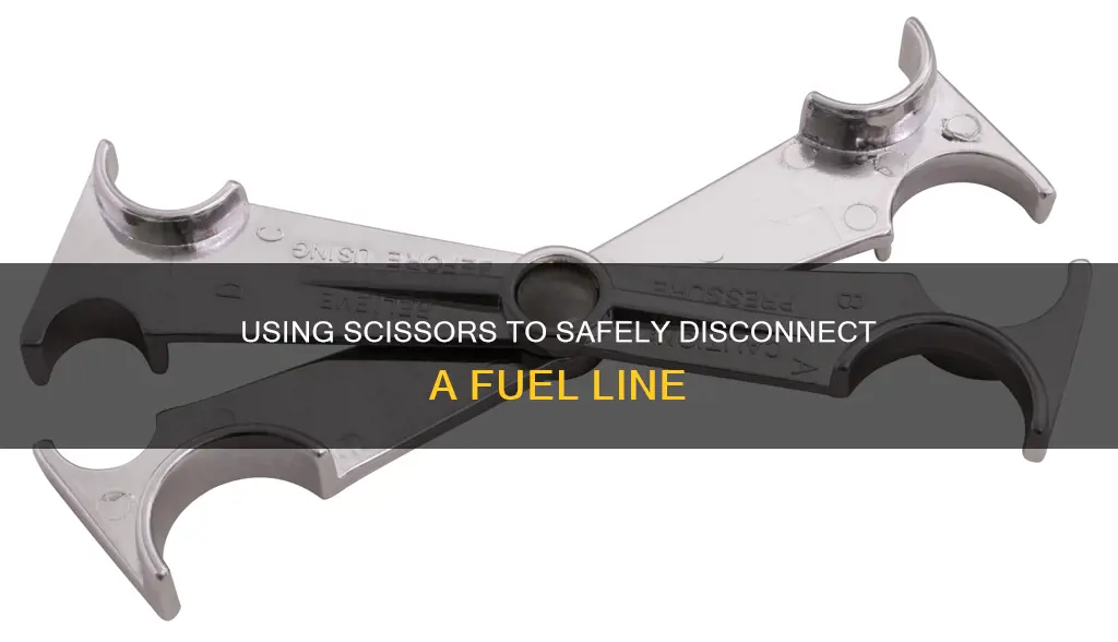 how to use scissor tool to disconnect fuel line