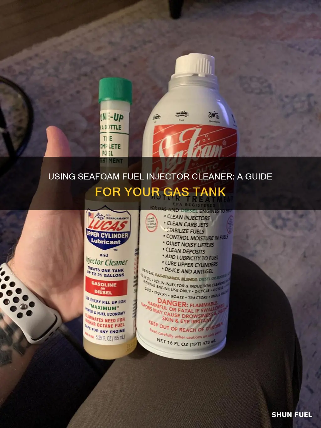 how to use seafoam fuel injector cleaner in gas tank