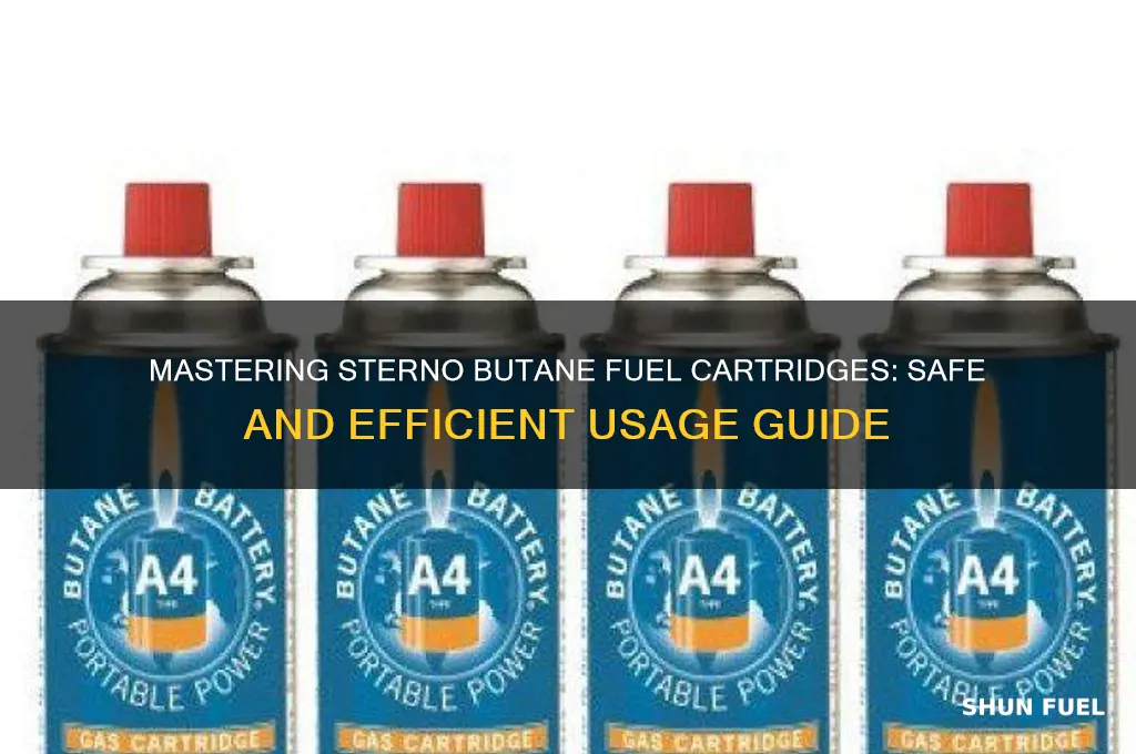 how to use sterno butane fuel cartridge