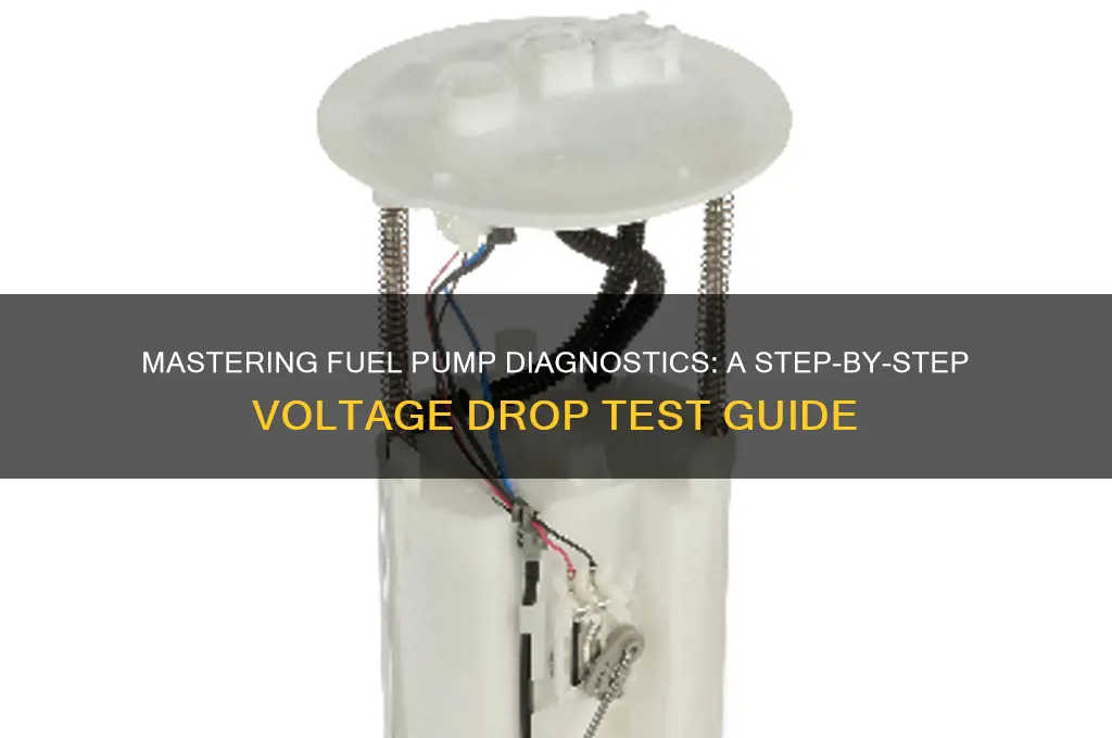 how to voltage drop test a fuel pump system