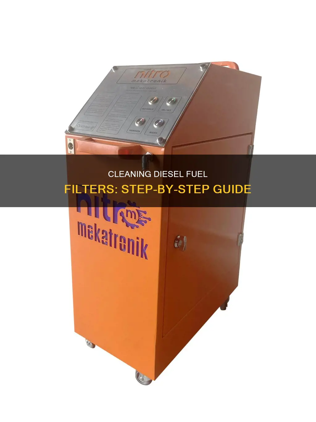 how to wash diesel fuel filter