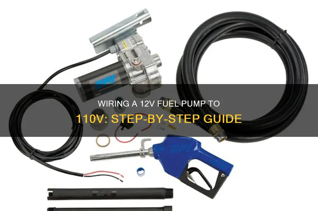 how to wire 12v fuel pump to 110v