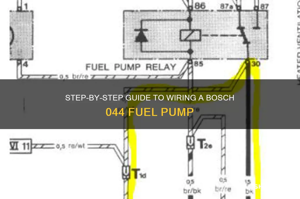 how to wire a bosch 044 fuel pump