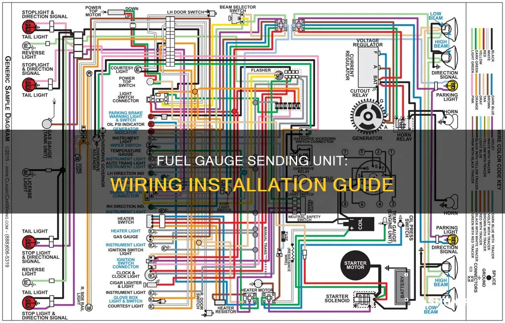 how to wire a fuel gauge sending unit in tank