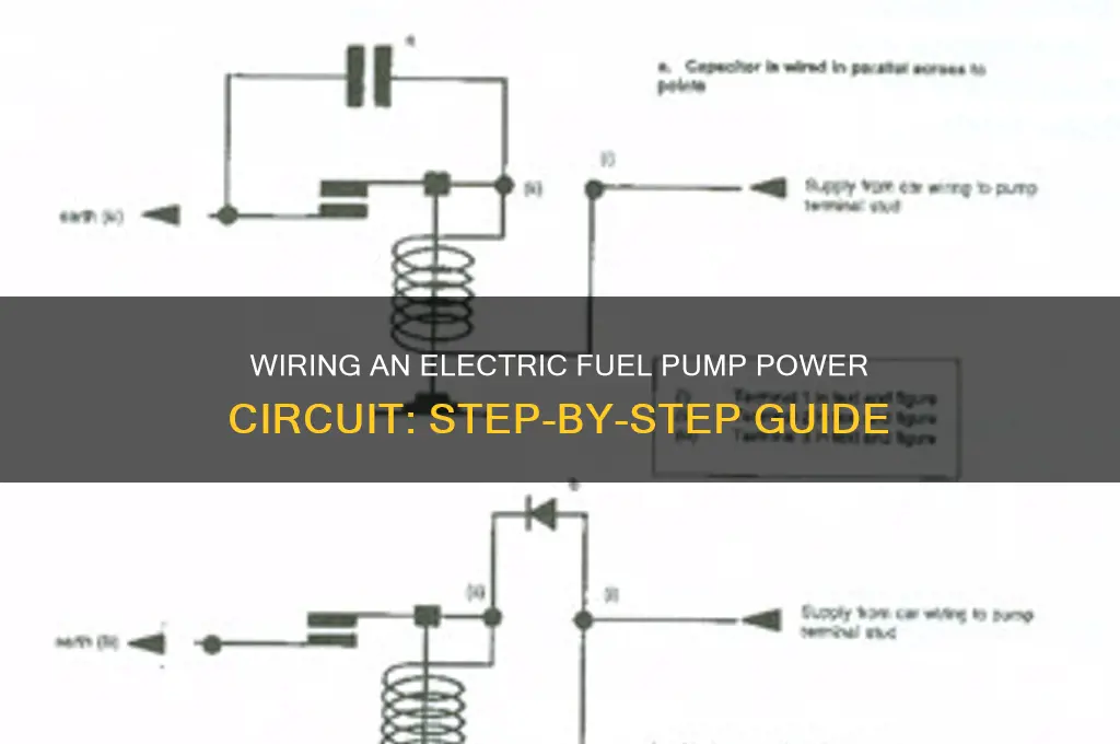 how to wire an electric fuel pump pwer cicuit