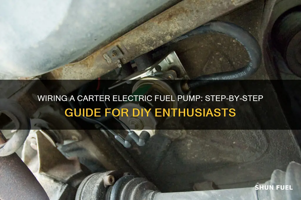 how to wire carter electric fuel pump