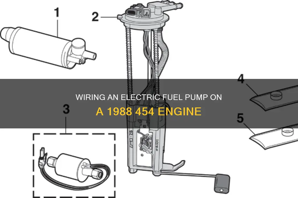 how to wire electric fuel pump on 88 454