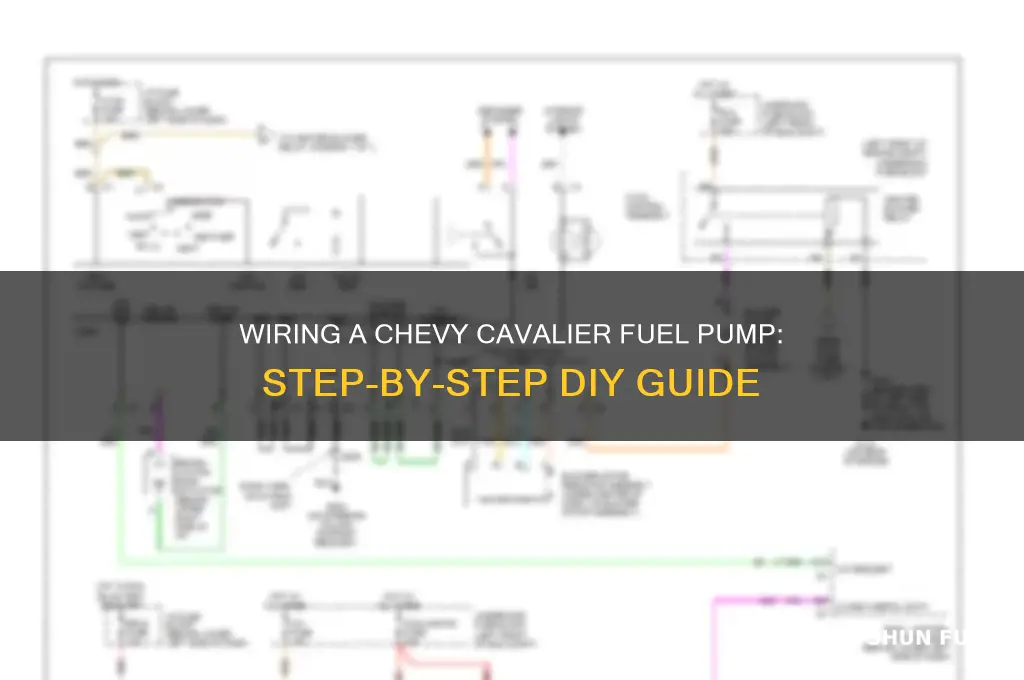 how to wire fuel pump chevy cavalier
