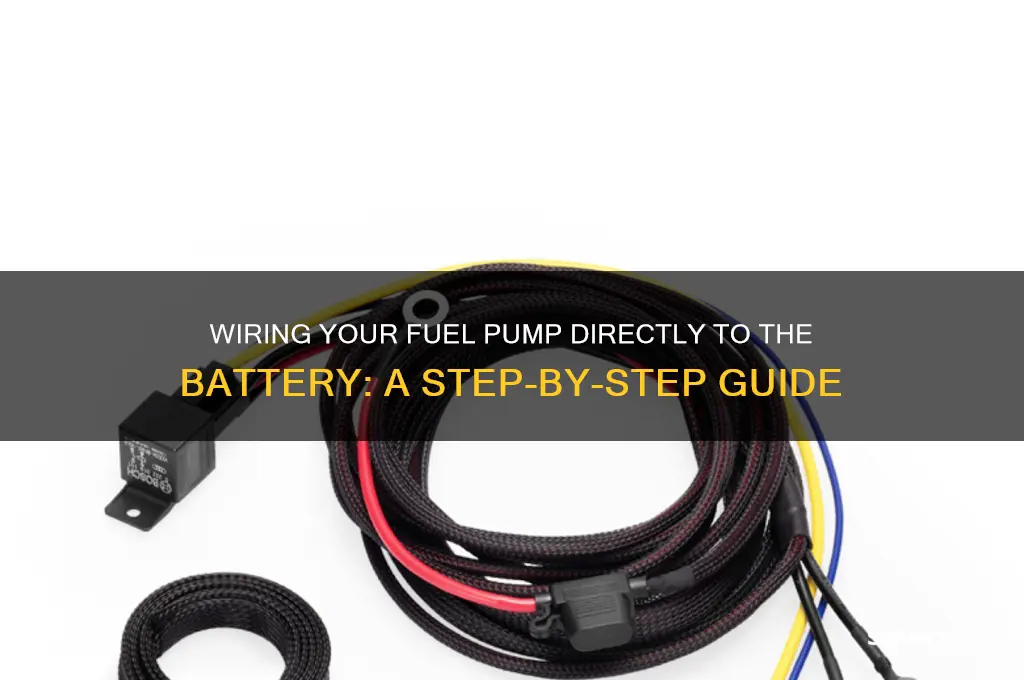 how to wire fuel pump to battery