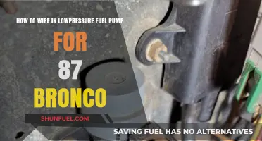 Wiring a Low-Pressure Fuel Pump in Your 1987 Ford Bronco