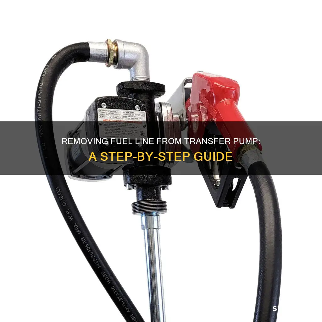 how tonget fuel line out of transfer pump