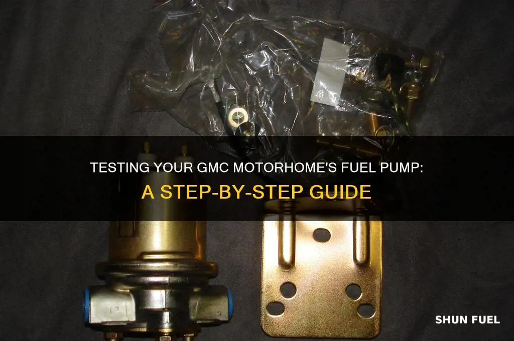 how tontest fuel pump on gmc motorhome