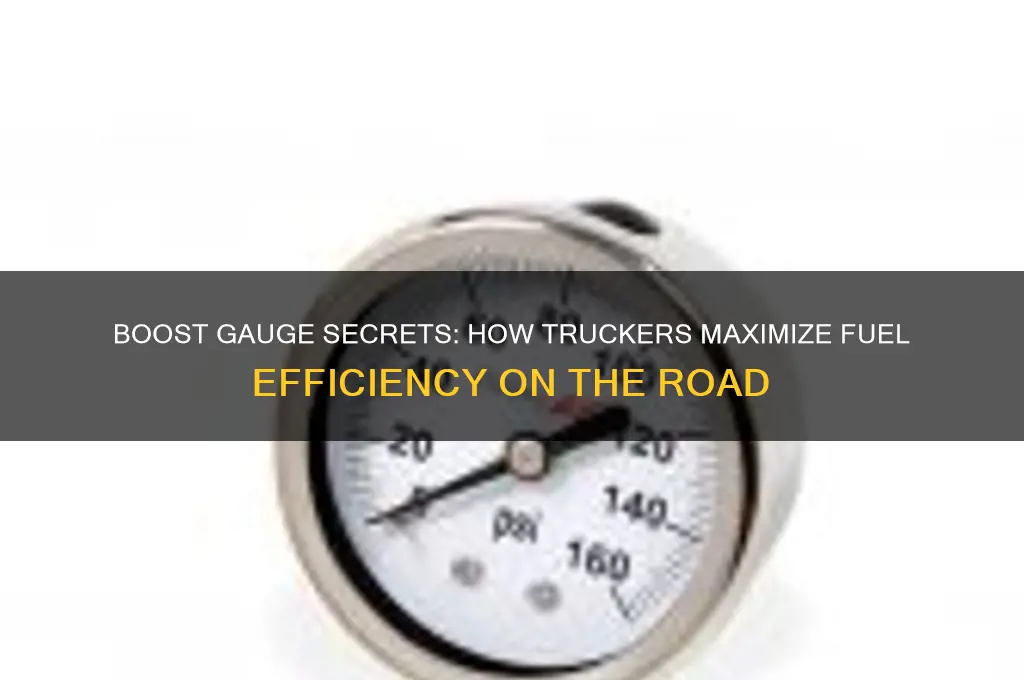how truck drivers use boost gauge for fuel efficiency