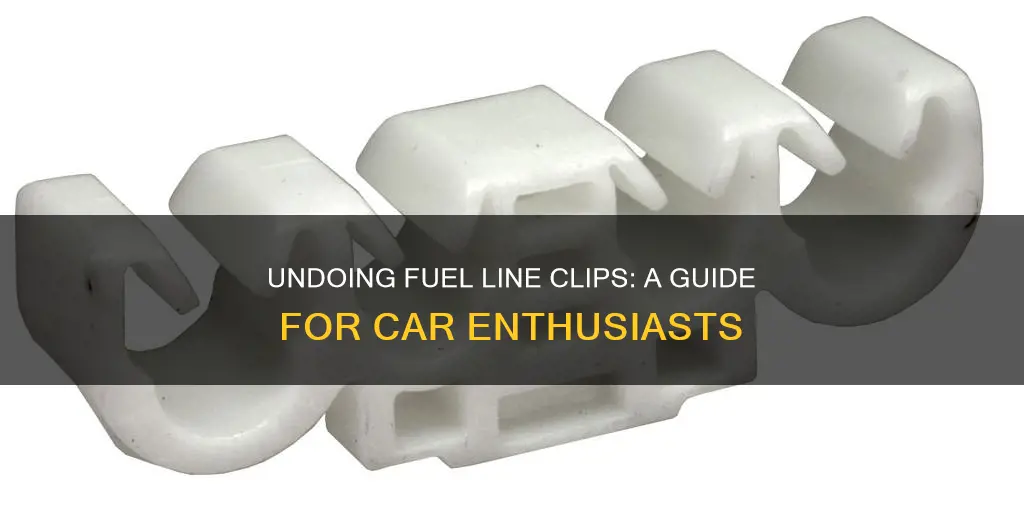 how undo fuel line clips under car