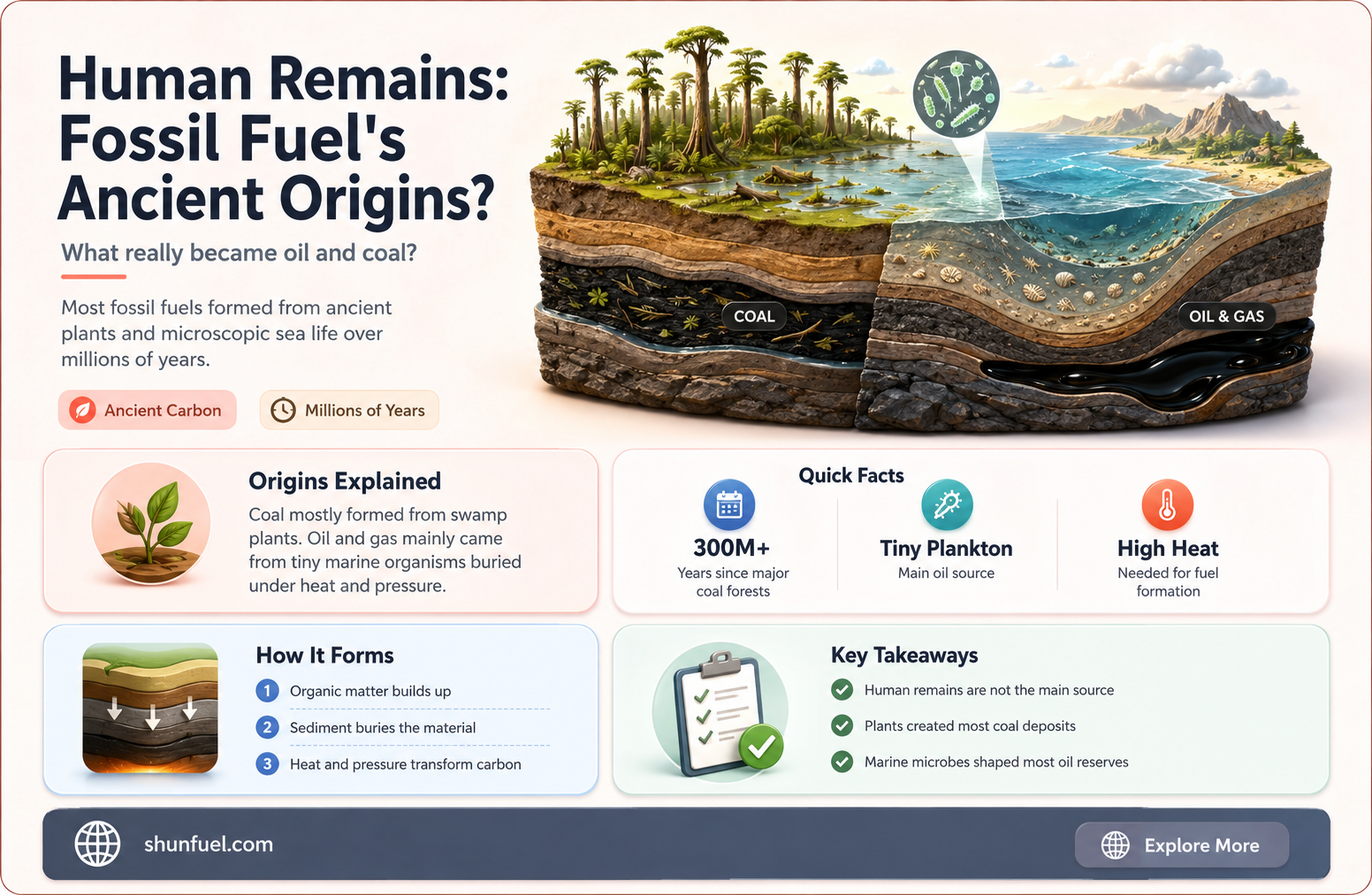 are human remains fossile fuels