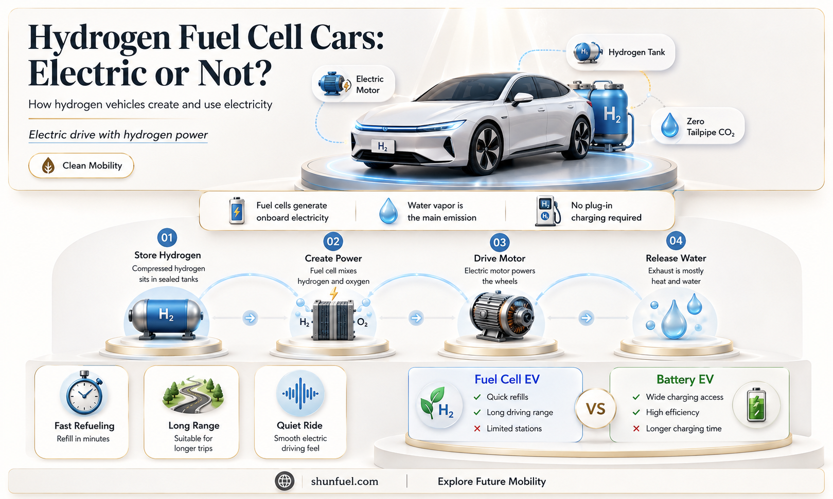 are hydrogen fuel cell cars electric