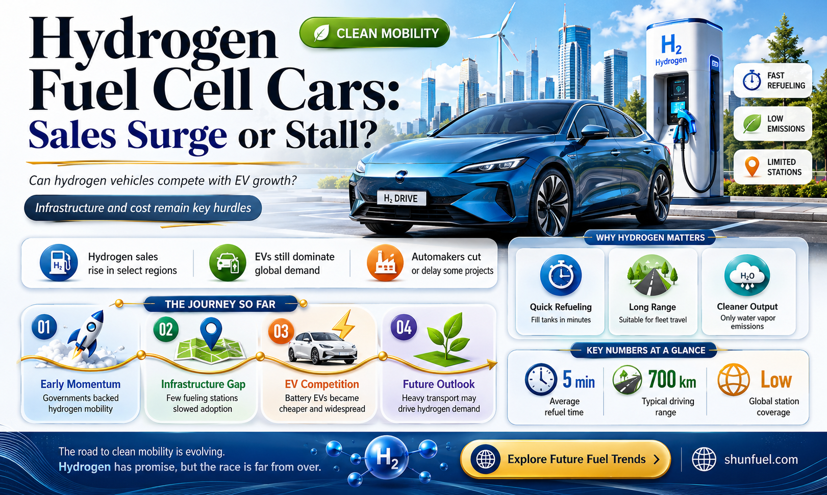 are hydrogen fuel cell cars picking up in sales