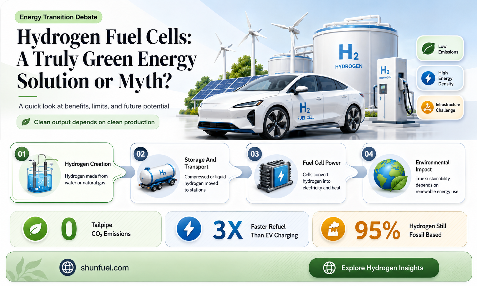 are hydrogen fuel cells green