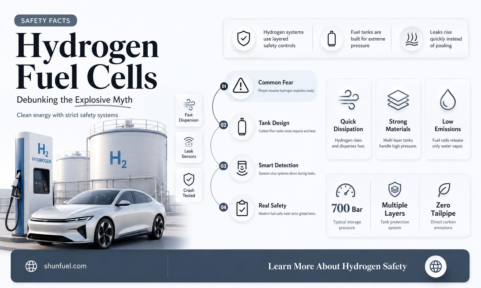are hydrogen fuel cells explosive