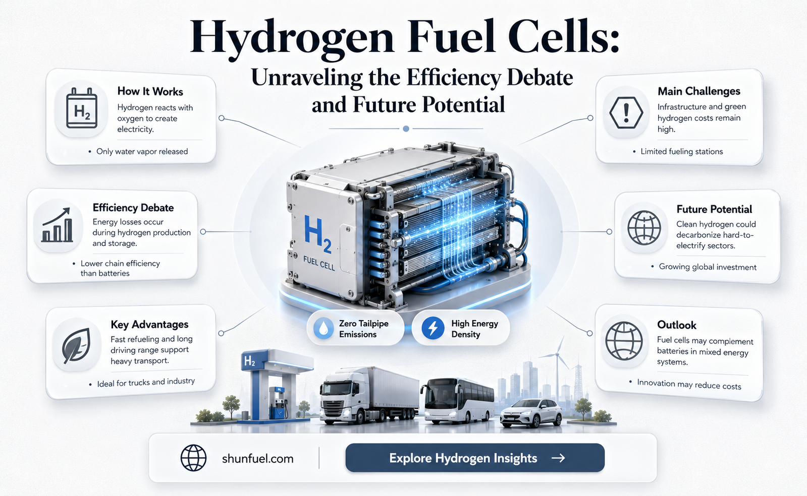 are hydrogen fuel cells inefficient