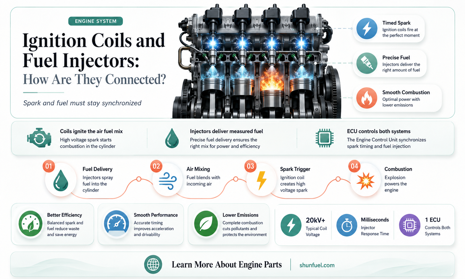 are ignition coils connected to fuel injectors