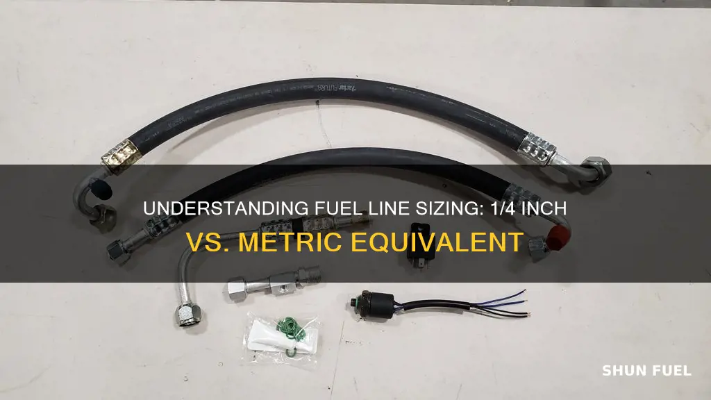 is 1 4 fuel line equal to in metric